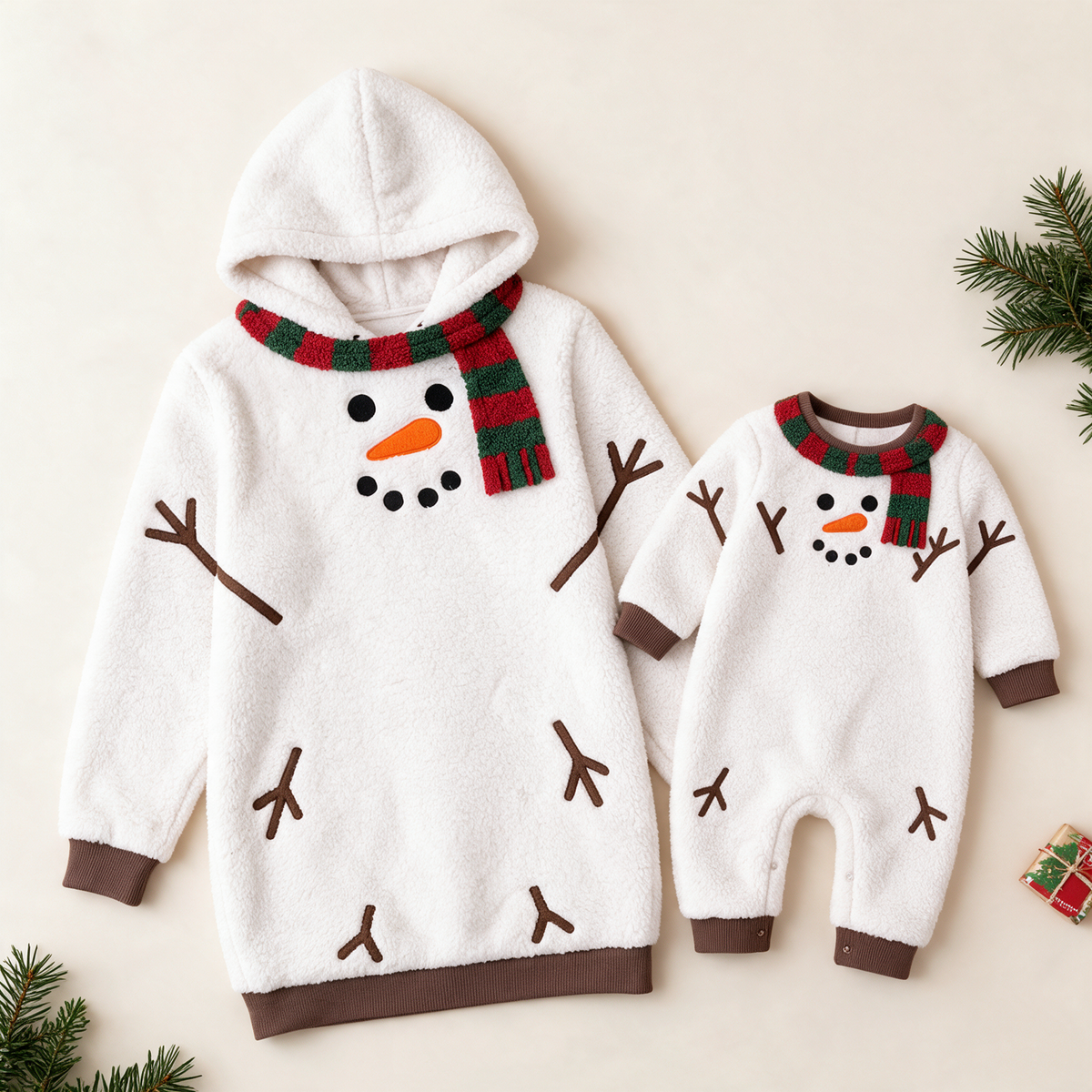 Snow Snug hoodie and baby suit set